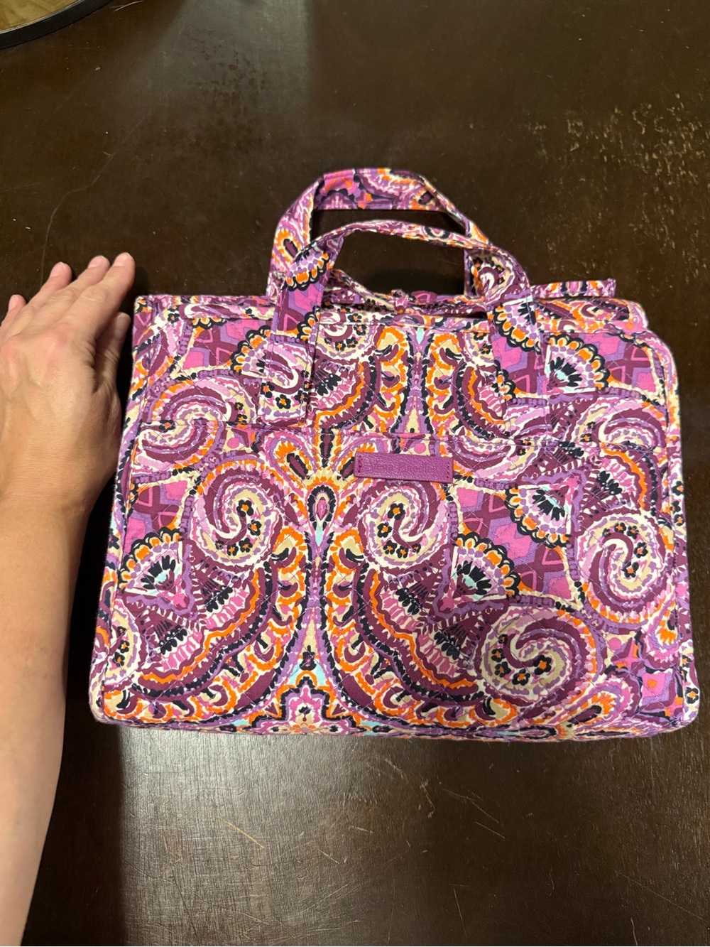 Vera Bradley hanging travel organizer Quilted Paisley Pink Travel Tote